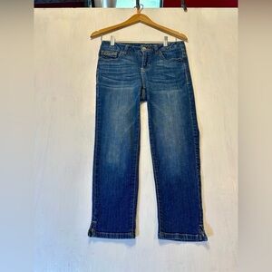 Cache Women’s Y2K Denim Jeans Size 2 Straight Leg Embellished Pocket